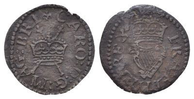 Англия 1 фартинг 1631-1632 Карл I (1625-1649) KM 78.3, Spink 3183 медь 633-1125