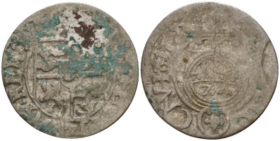 Польша 3 полкера (3 полторака - 1 крейцер) ND (1620-1627) Сигизмунд III Ваза (1587-1632) KM 41 серебро 4158-1132
