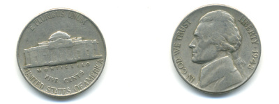 США 5 ЦЕНТОВ 1948 ДЖЕФФЕРСОН KM A192 медно-никель 89-421