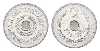 Венгрия 2 филлера 1950 BP KM 546 алюминий 4665-625