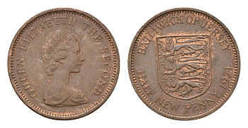 Джерси 1/2 пенни 1971 Елизавета II (1952-2022) KM 29 бронза 4687-753