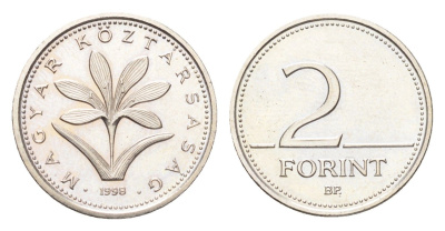 Венгрия 2 форинта 1998 KM 693 медно-никель UNC 4705-1158