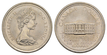 Канада 1 доллар 1973 100 лет со дня присоединения провинции остров Принца Эдуарда (1873-1973) KM 82 никель UNC 4185-413