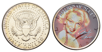 США 1/2 доллара 2008 Легенды Голливуда - Мэрилин Монро 11-146-25
