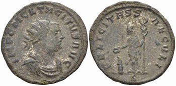 Римская Империя аврелианиан 276 Тацит FELICITAS SAECVLI Сисция Good Very fine LV 2089-98 бронза, серебрение 1073-17-35