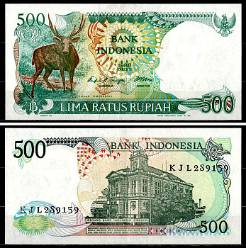 Индонезия 500 рупий 1988 Pick 123 a бумага 6312-60-1-1