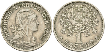 Португалия 1 эскудо 1962 KM 578 медно-никель 4591-1024
