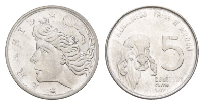 Бразилия 5 сентаво 1977 ФАО - Зебу KM 587 нержавеющая сталь UNC 4644-422