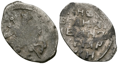 Великое Княжество Московское копейка 1535-1547 Иван IV Васильевич, Псковский монетный двор, 0,67 гр. ГиК №76 серебро    262-547