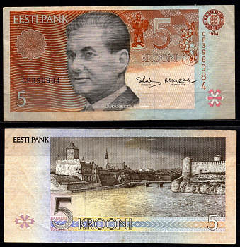 Эстония 5 крон 1994 Pick 76 бумага 6317-49-2-1
