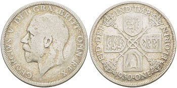 Великобритания 2 шиллинга = 1 флорин 1930 Георг V (1910-1936) KM 834, Spink 4038 серебро 4607-1024