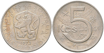 Чехословакия 5 крон 1973 KM 60 медно-никель 4586-644
