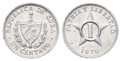 Куба 1 сентаво 1970 KM 33.1 алюминий UNC 4697-1127