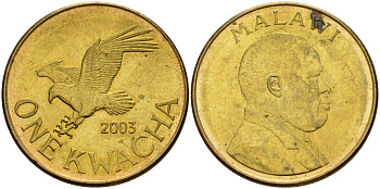 Малави 1 квача 2003 KM 28 сталь плакированная латунью 4140-624