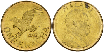 Малави 1 квача 2003 KM 28 сталь плакированная латунью 4140-624