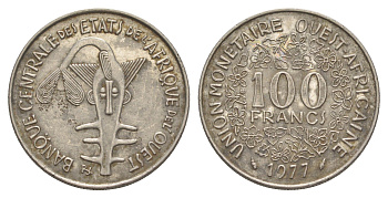 Западная Африка (BCEAO) 100 франков 1977 KM 4 никель 4650-251