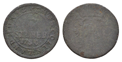 Кельн 1/4 штюбера 1756 KM 135 медь 4152-153