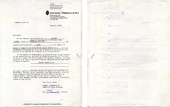 США документ об ошибке в праве передачи акции 1998 505-23-2