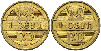 США жетон для торгового автомата ND 1-06311 RD, диаметр 23 мм. латунь 4584-916