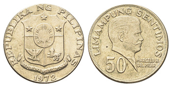 Филиппины 50 сентимо 1972 KM 200 медь цинк никель 4706-831