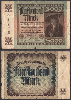 Германия 5000 марок 1922 Pick 81 a бумага 2192-47-1-2