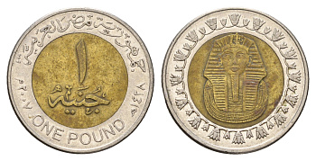 Египет 1 фунт 2007 сфинкс KM 940a биметалл 4673-823