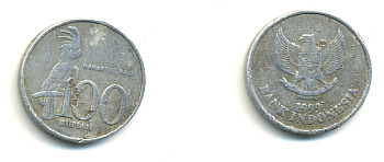 Индонезия 100 рупий 1999 черный пальмовый какаду KM 61 алюминий 176-934