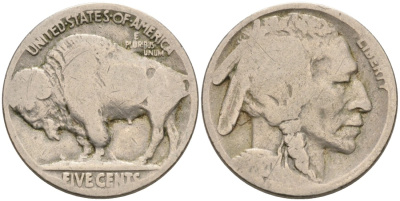 США 5 центов 19?? индеец, бизон KM 134 медно-никель 4563-225