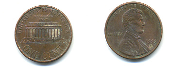 США 1 цент 1993 D, Авраам Линкольн KM 201b цинк плакированный медью 179-449