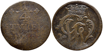 Вид, Рункель 1/4 штюбера 1758 KM 3 медь 4548-742