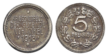 Фовинкель 5 пфеннигов 1918 Funck 564.4, Men18 32415.4 железо 4516-935