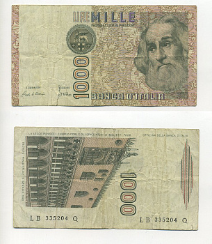 Италия 1000 лир 1982 Дворец дожеи?, Марко Поло Pick 109a 6294-43-1