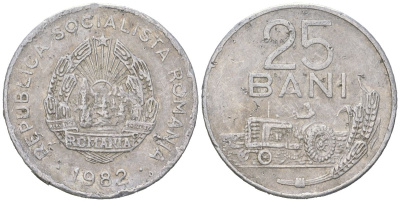 Румыния 25 бань 1982 KM 94a алюминий 99-918