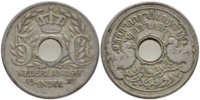 Нидерландская Восточная Индия 5 центов 1921 KM 313 медно-никель 4398-215