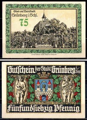 Грюнберг (Силезия) 75 пфеннигов ND 7556-20-1-2