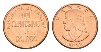 Панама 1 сентесимо 2017 Уррака KM 125 цинк плакированный медью UNC 4643-1229