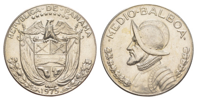 Панама 1/2 бальбоа (50 сентесимо) 1975 KM 12b медь плакированная медно-никелем 4634-1046