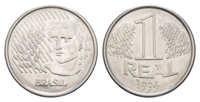 Бразилия 1 реал 1994 KM 636 нержавеющая сталь aUNC 4642-1253