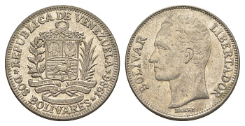 Венесуэла 2 боливара 1986 Симон Боливар Y 43 никель 4599-545