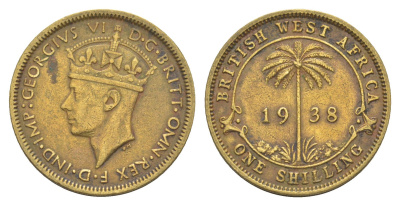 Британская Западная Африка 1 шиллинг 1938 KM 23 никель латунь 4642-154