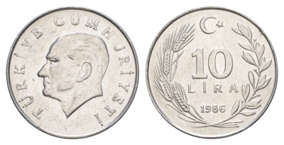 Турция 10 лир 1986 KM 964 алюминий UNC 4648-822
