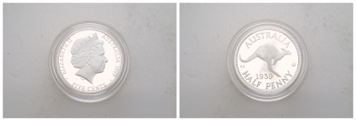 Австралия 5 центов 1999 Шедевр в серебре - 1939 г. ? пенни KM 481 серебро PROOF 11-132-14