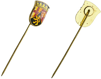 Германия знак города Кайзерслаутерн размер 11x17 мм латунь 7503-1-2