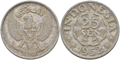 Индонезия 25 сен 1952 KM 8 алюминий 4153-952