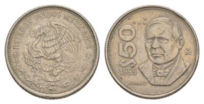 Мексика 50 песо 1985 Mo KM 495 медно-никель 4650-647