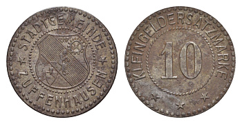 Цуффенхаузен 10 пфеннигов ND (1918-1921) Funck 629.1, Men05 28158.1, Men18 35383.1 железо 1528-332