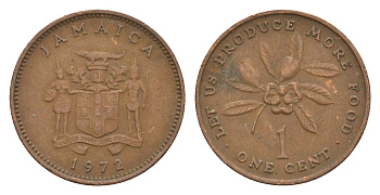 Ямайка 1 цент 1972 ФАО - Давайте производить больше еды KM 52 бронза 4649-1043