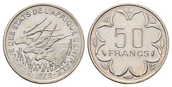 Центральная Африка (BEAC) 50 франков 1979 KM 11 никель UNC 4516-1018