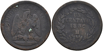 Мексика 1 сентаво 1886 Мо KM 391.6 медь 4586-434
