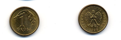 ПОЛЬША 1 ГРОШ 1992 MW KM 276 латунь UNC 23-1447